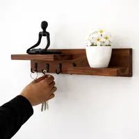 Wooden Key Holder Shelf